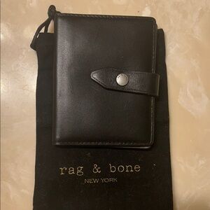 Rag & Bone chocolate  brown Leather Card Holder